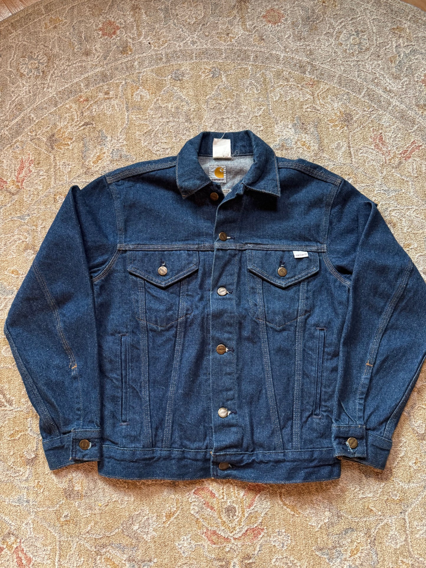 1989 Vintage Carhartt Denim Jacket fits small