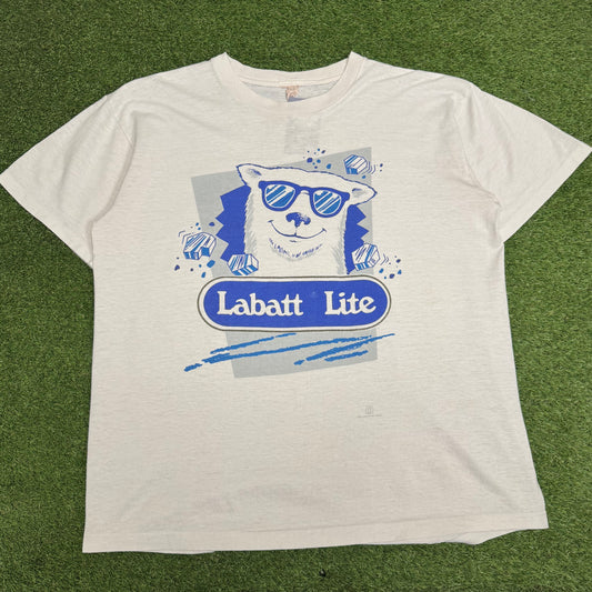 Vintage Labatt Lite Beer T-Shirt XL