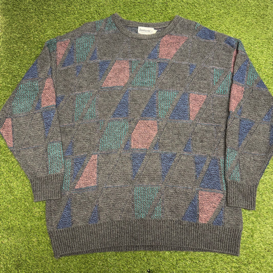 Vintage Janzen Geometric Knit Large