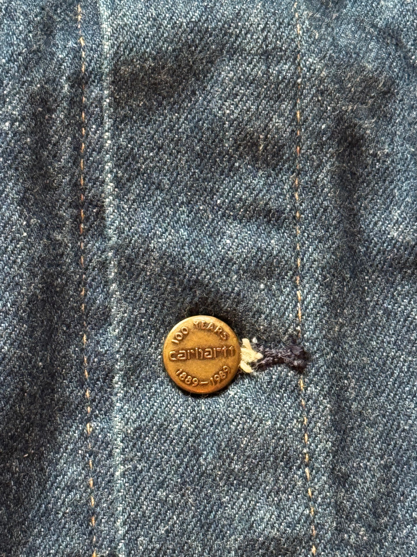 1989 Vintage Carhartt Denim Jacket fits small