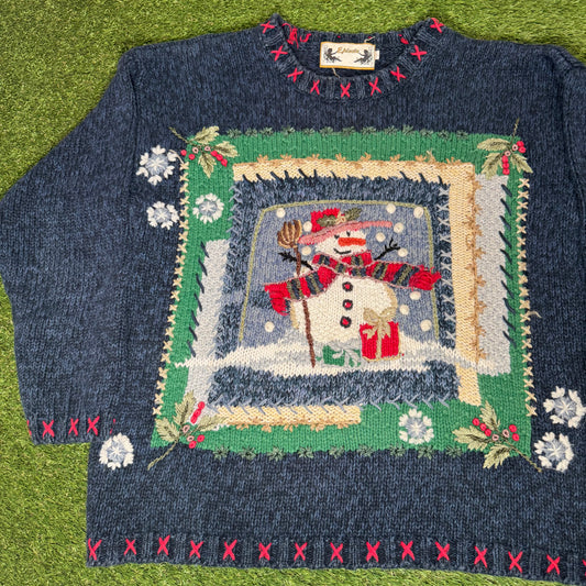 Vintage Snowman Knit Medium