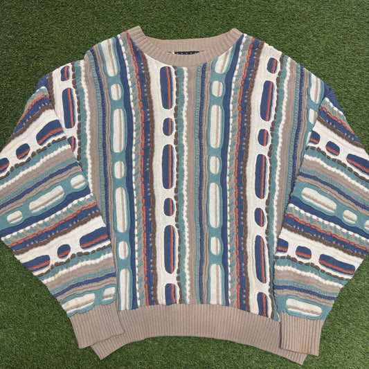 Vintage 3D Knit Sweater 25x28 L