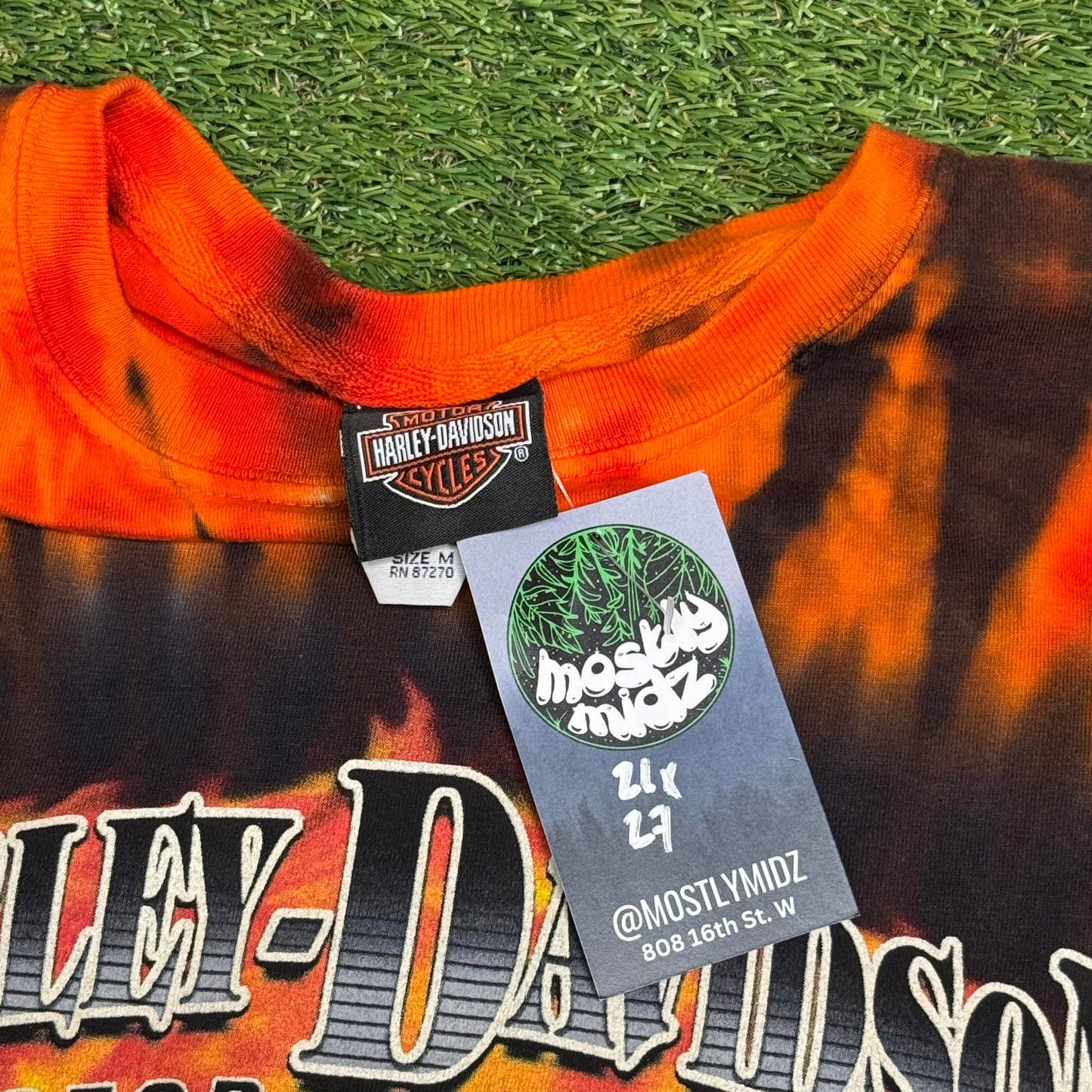 Harley Davidson Flame L/S Shirt Medium