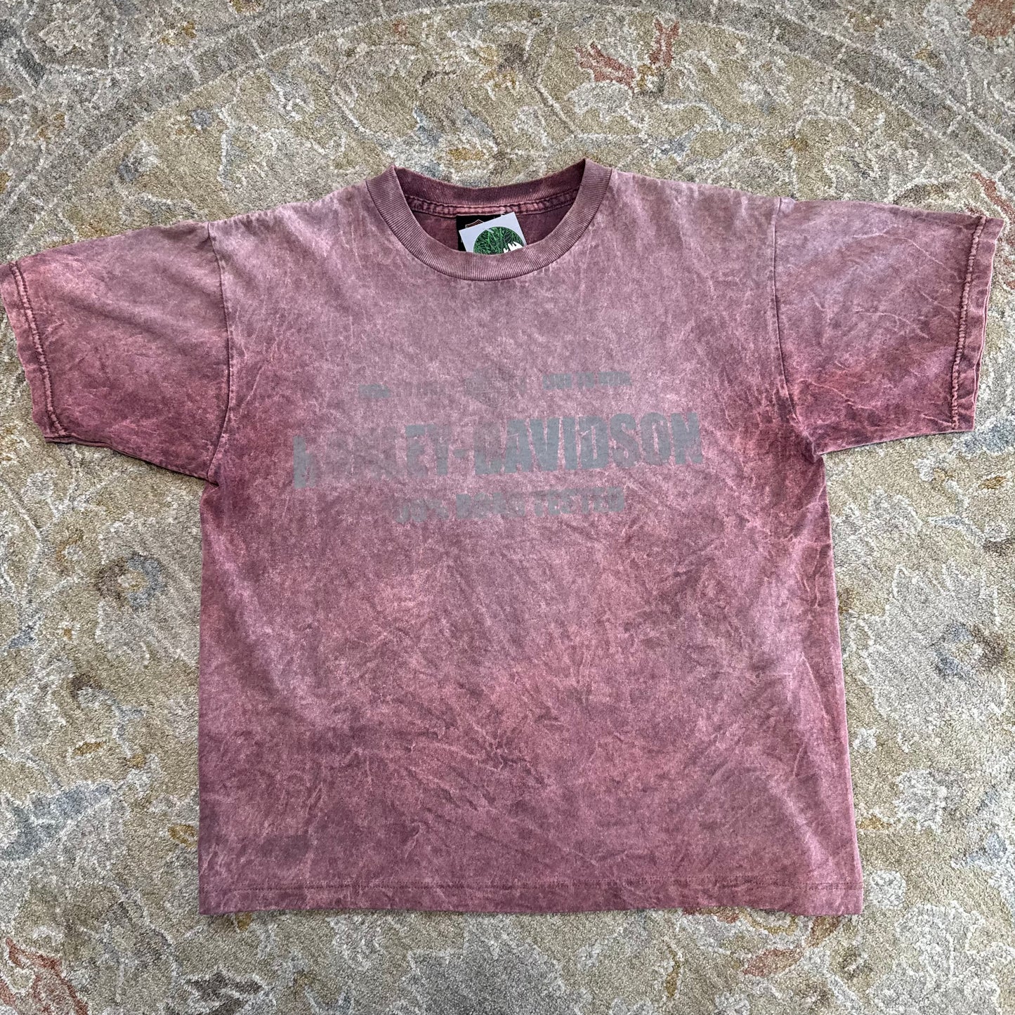 Cropped Stonewashed Harley Davidson T-Shirt Medium
