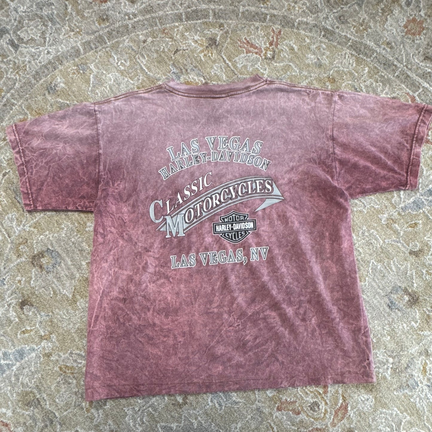 Cropped Stonewashed Harley Davidson T-Shirt Medium