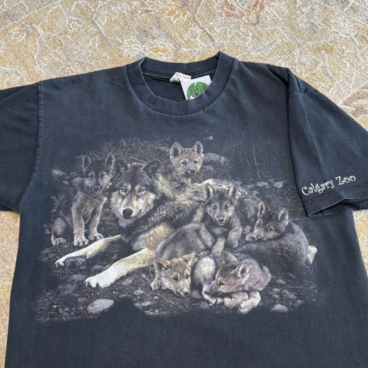 Vintage Wolf Nature T-Shirt Medium