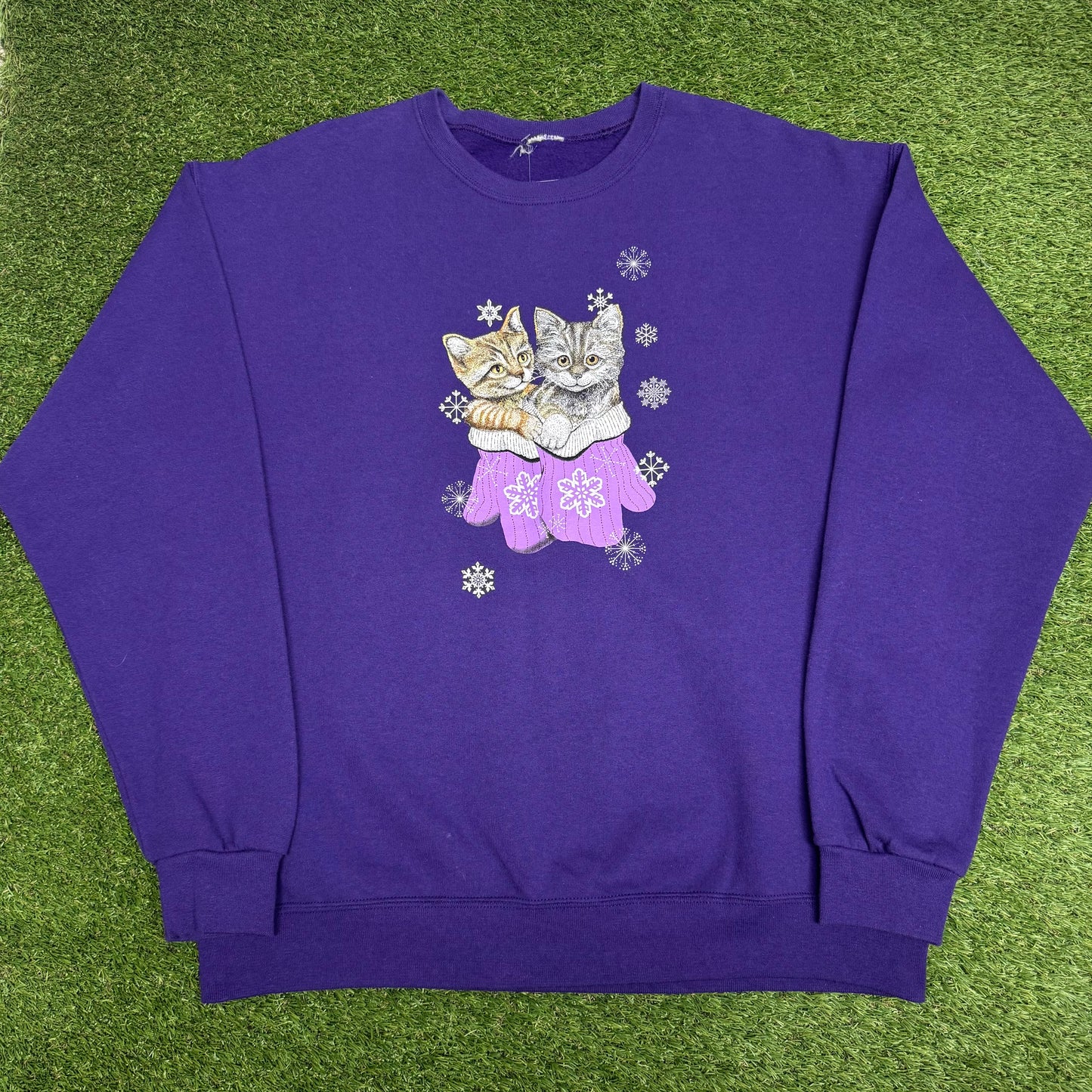 Vintage Cat Sweatshirt 23x27.5