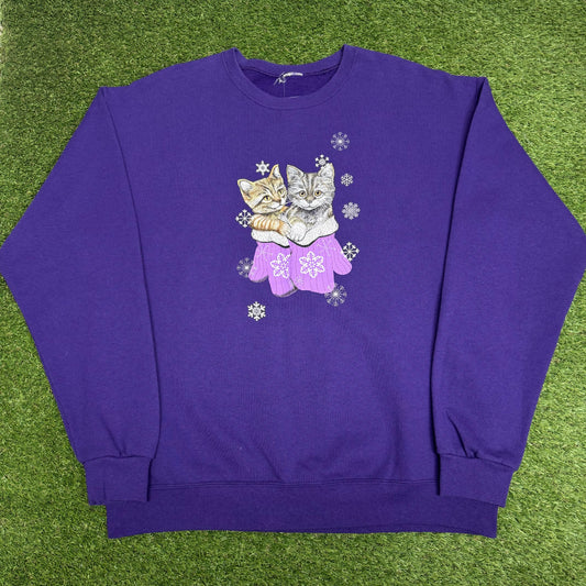 Vintage Cat Sweatshirt 23x27.5
