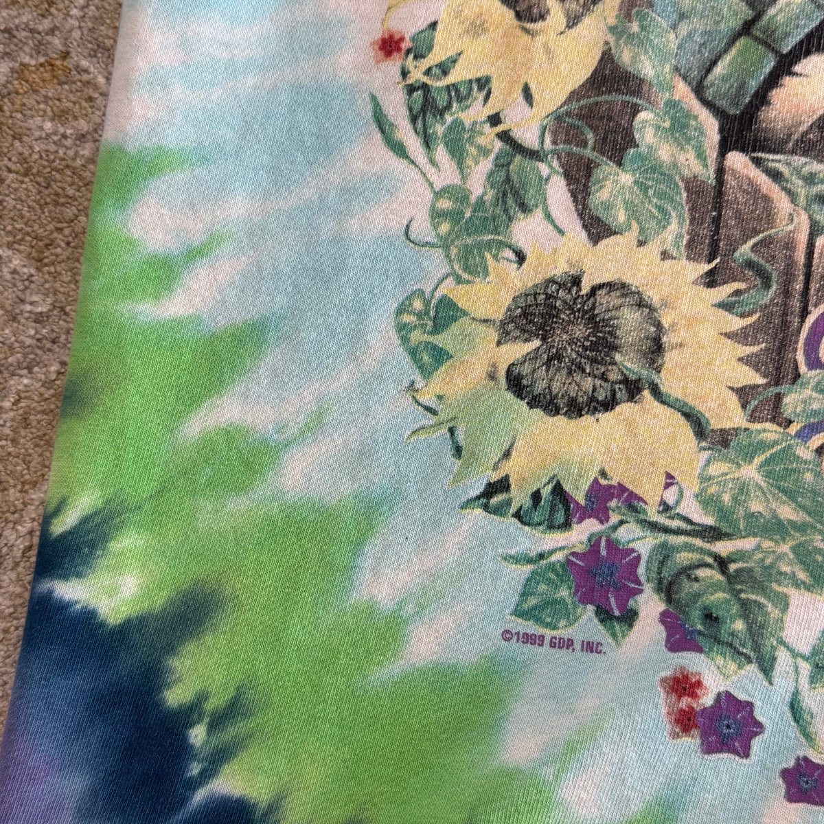 Vintage 1999 Grateful Dead Terrapin Station Tie Dye T-Shirt L