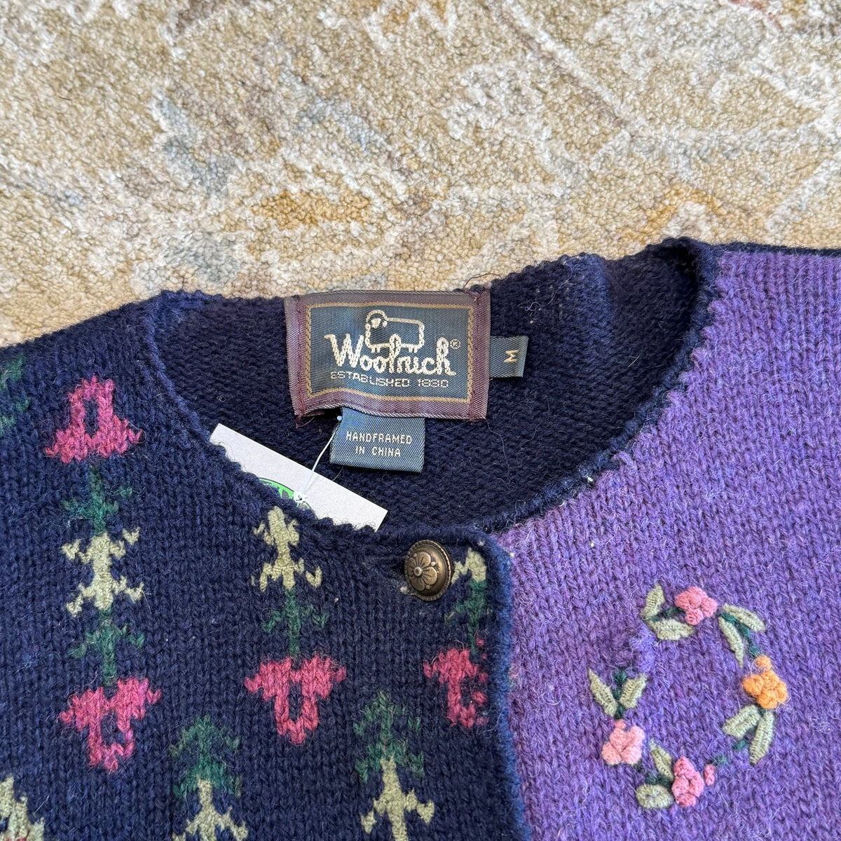 Vintage Woolrich Button Up Sweater Medium