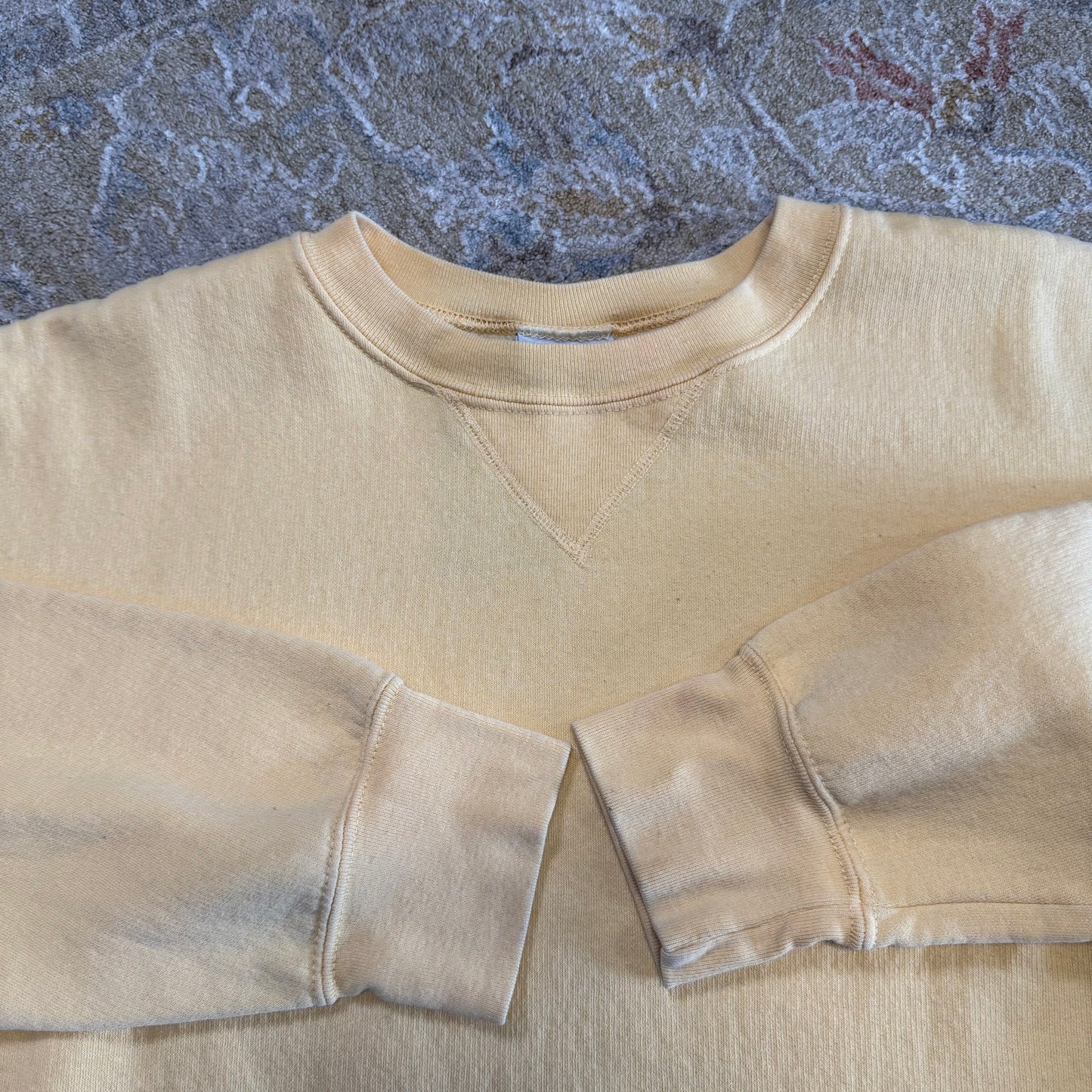 Vintage Yellow Crewneck Sweater Medium Fit