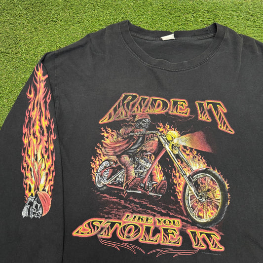 Biker Longsleeve Flames 22.5x28.5 L