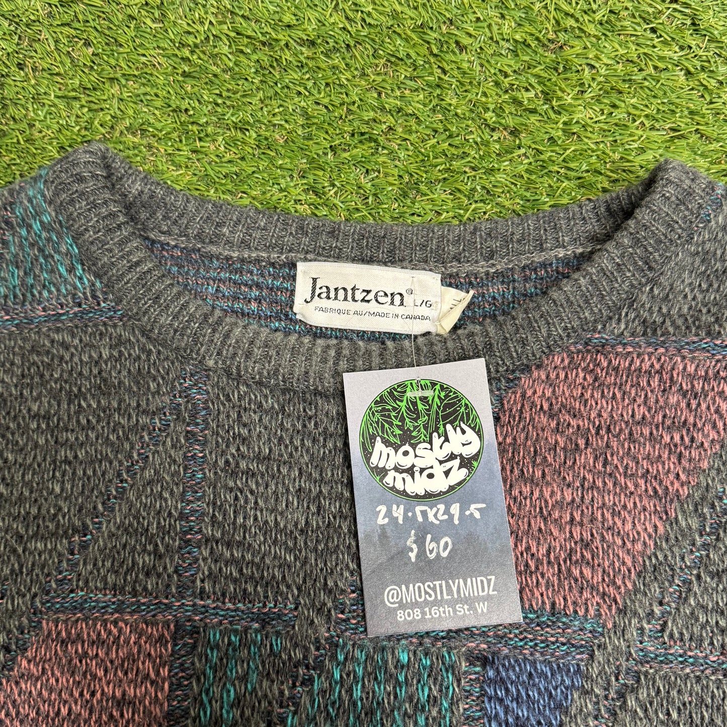 Vintage Janzen Geometric Knit Large