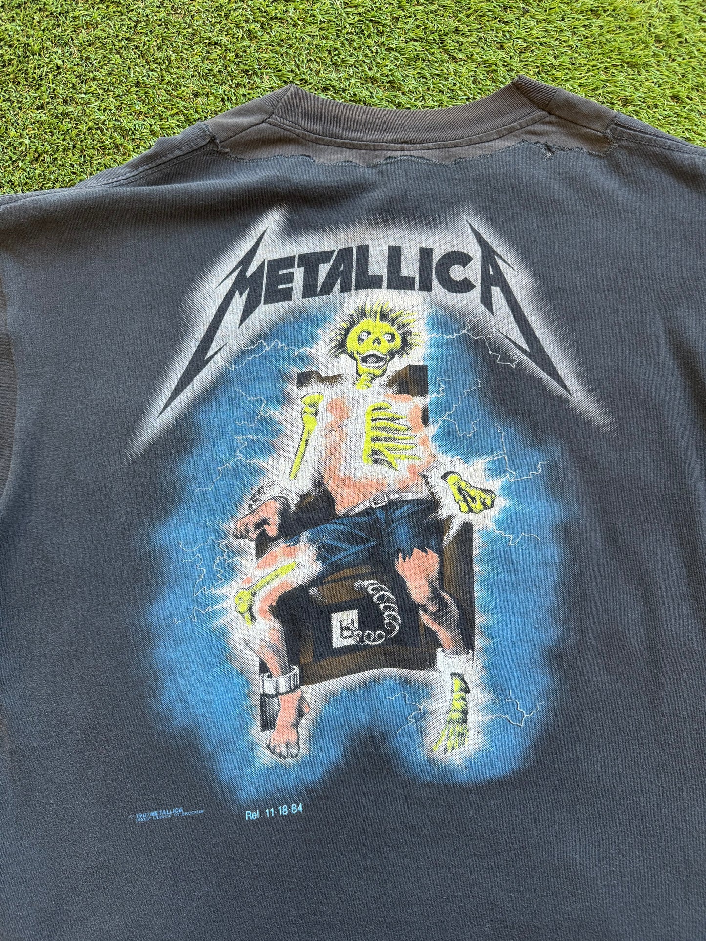 ‘89 Metallica Ride the Lightning XL 22.5x28