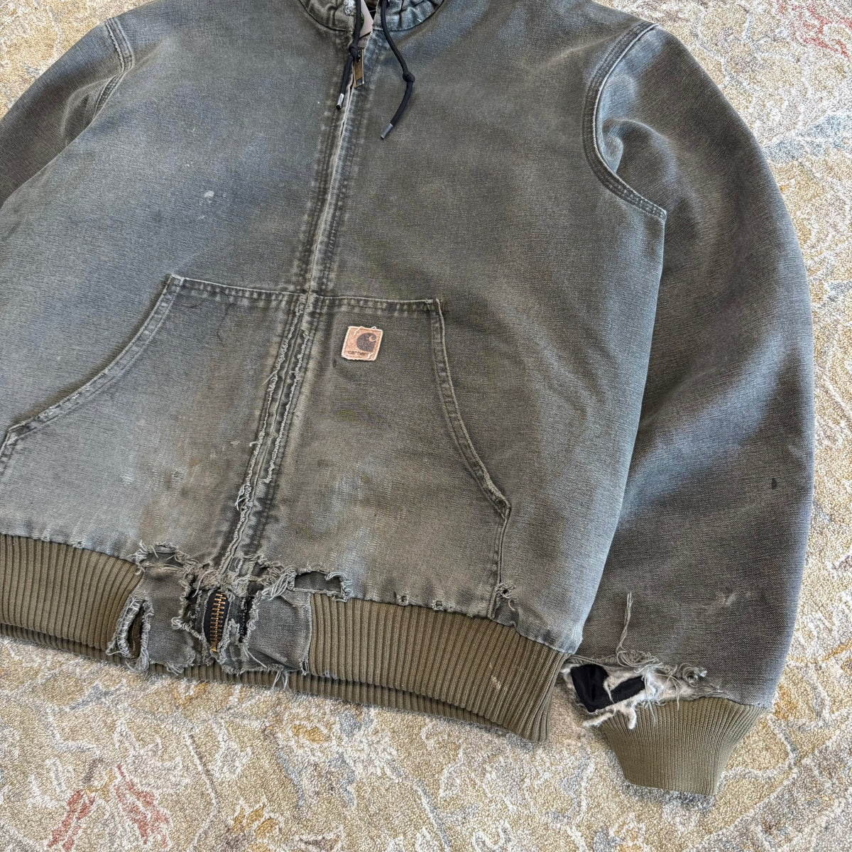 Vintage Carhartt J130 MOS Hooded Jacket Large