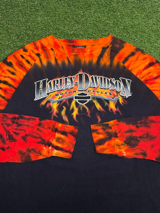 Harley Davidson Flame L/S Shirt Medium