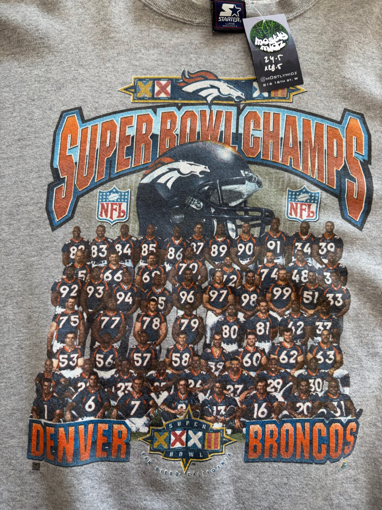 90’s Denver Broncos Super Bowl Sweater 24.5x28.5