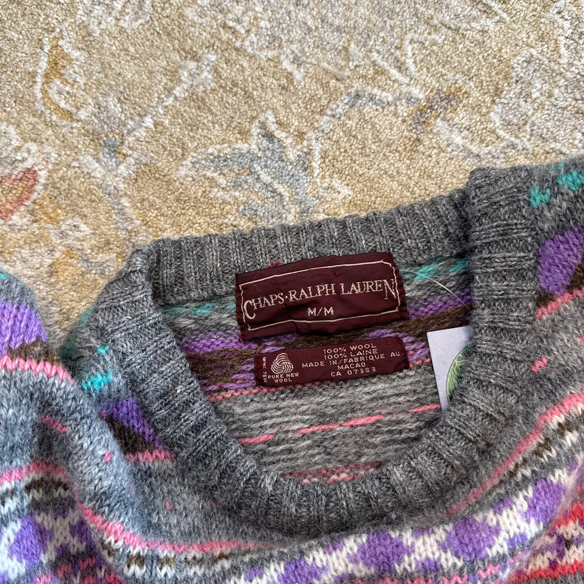 Vintage Ralph Lauren Wool Sweatshirt Medium
