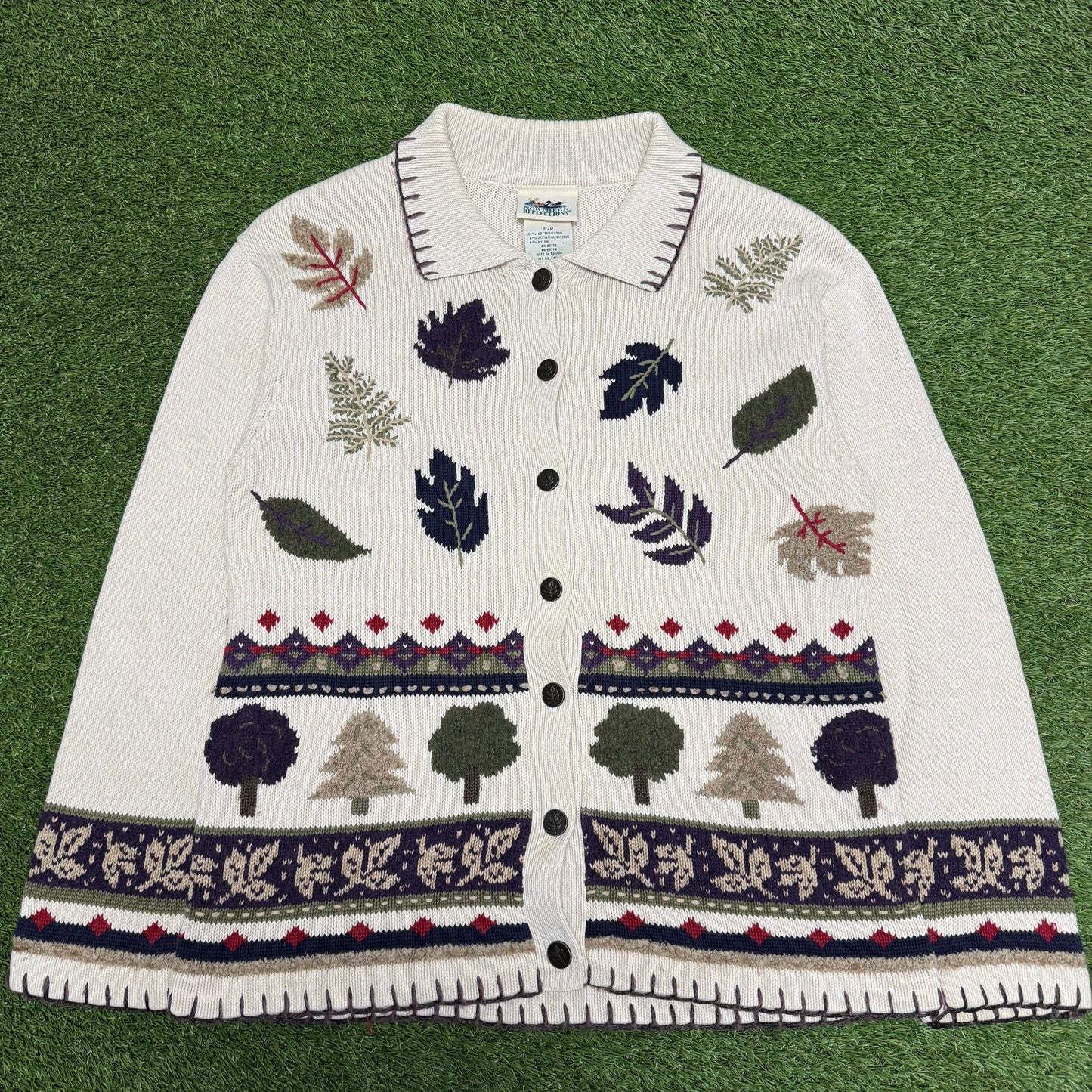 Fall Button Up Sweater Small