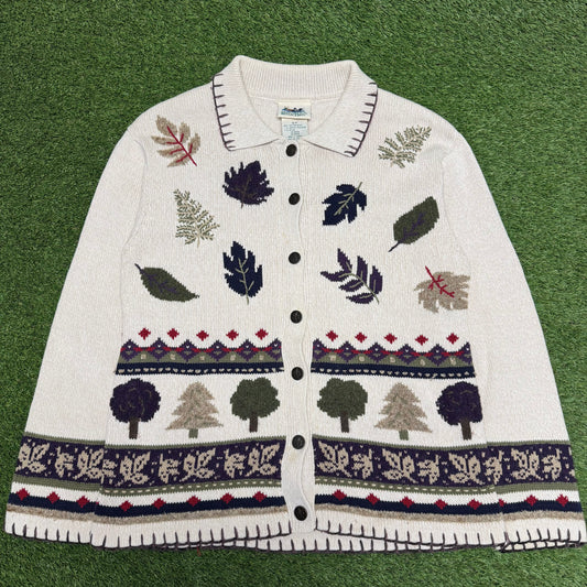 Fall Button Up Sweater Small