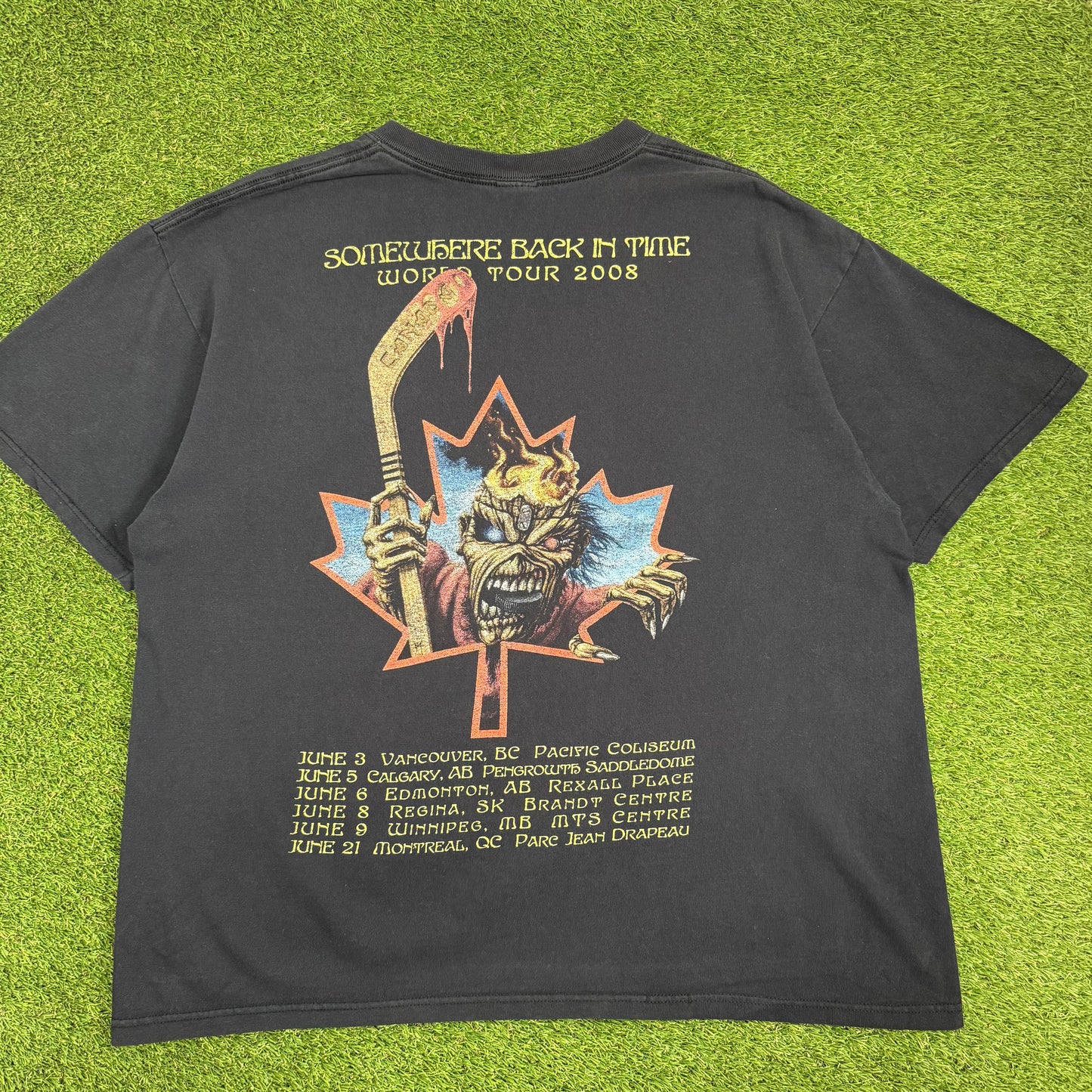 Iron Maiden Somewhere Back In Time Hockey T-Shirt