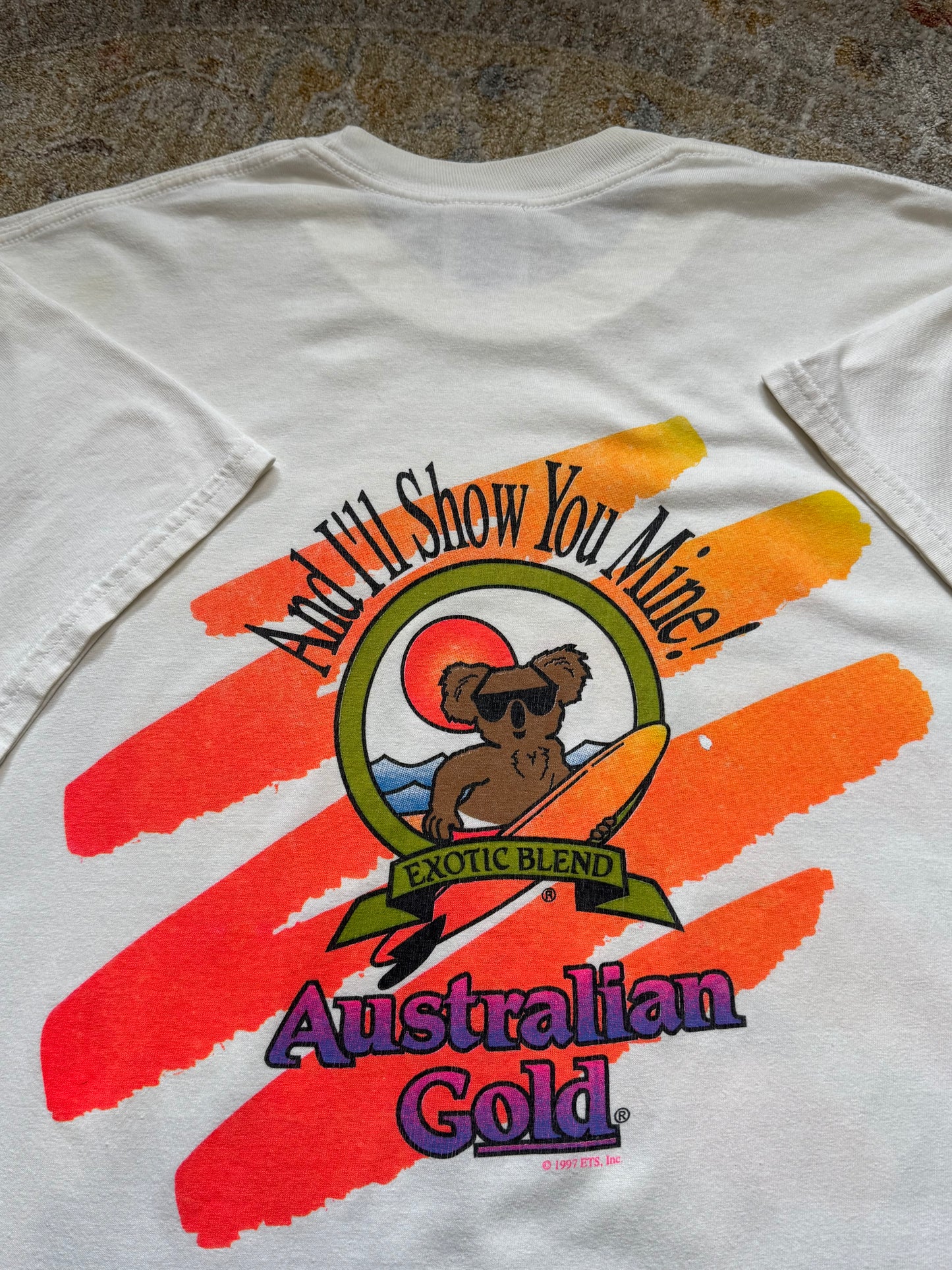 Australian Gold Tan Line T-shirt Vintage Medium