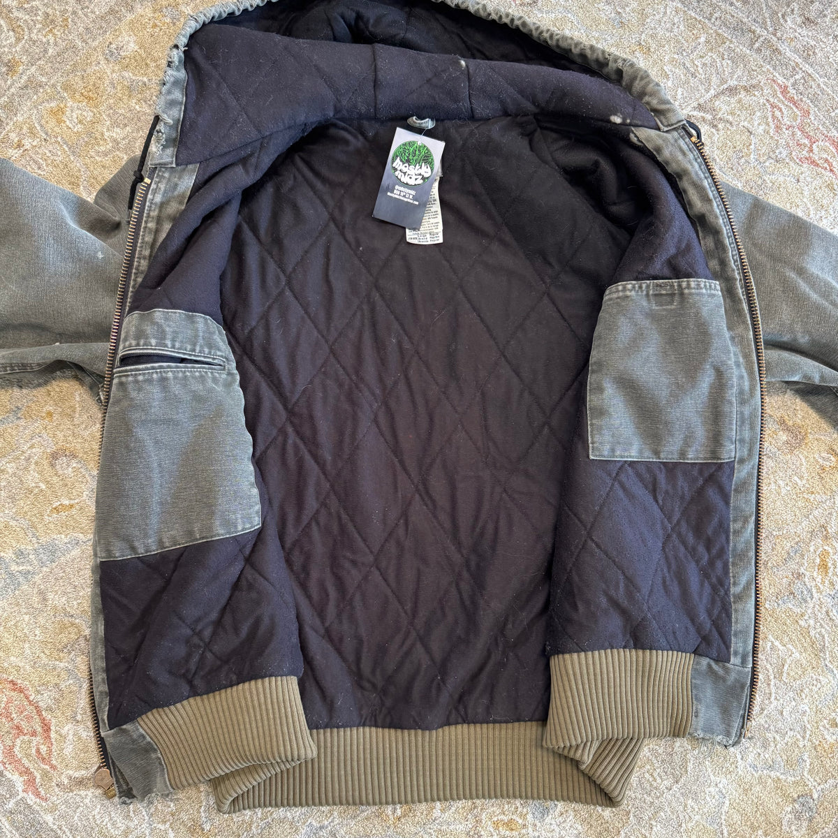 Vintage Carhartt J130 MOS Hooded Jacket Large