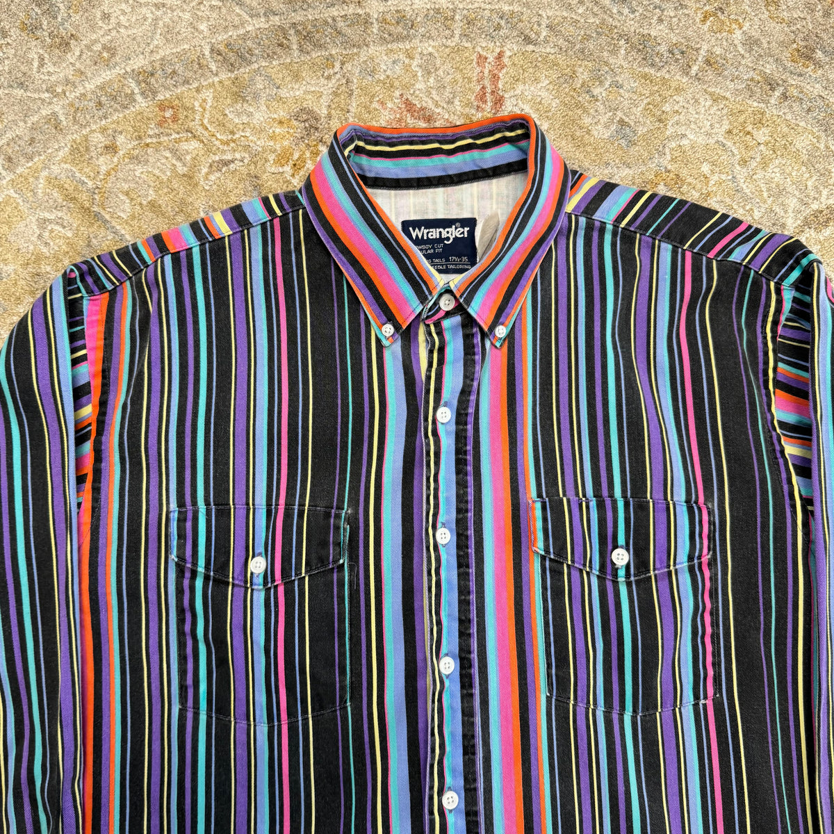 Vintage Wrangler Button Up Shirt XL Tails