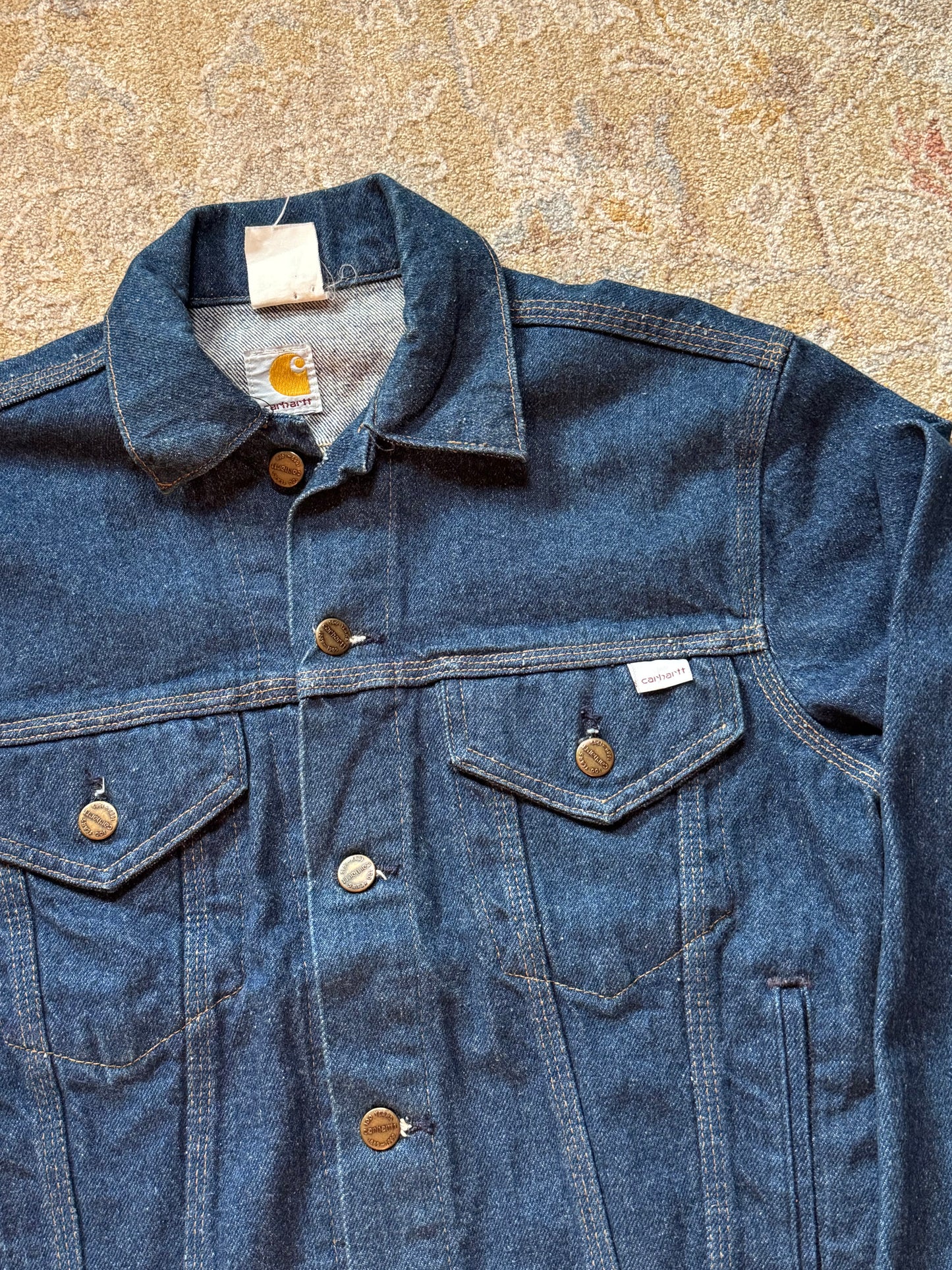 1989 Vintage Carhartt Denim Jacket fits small