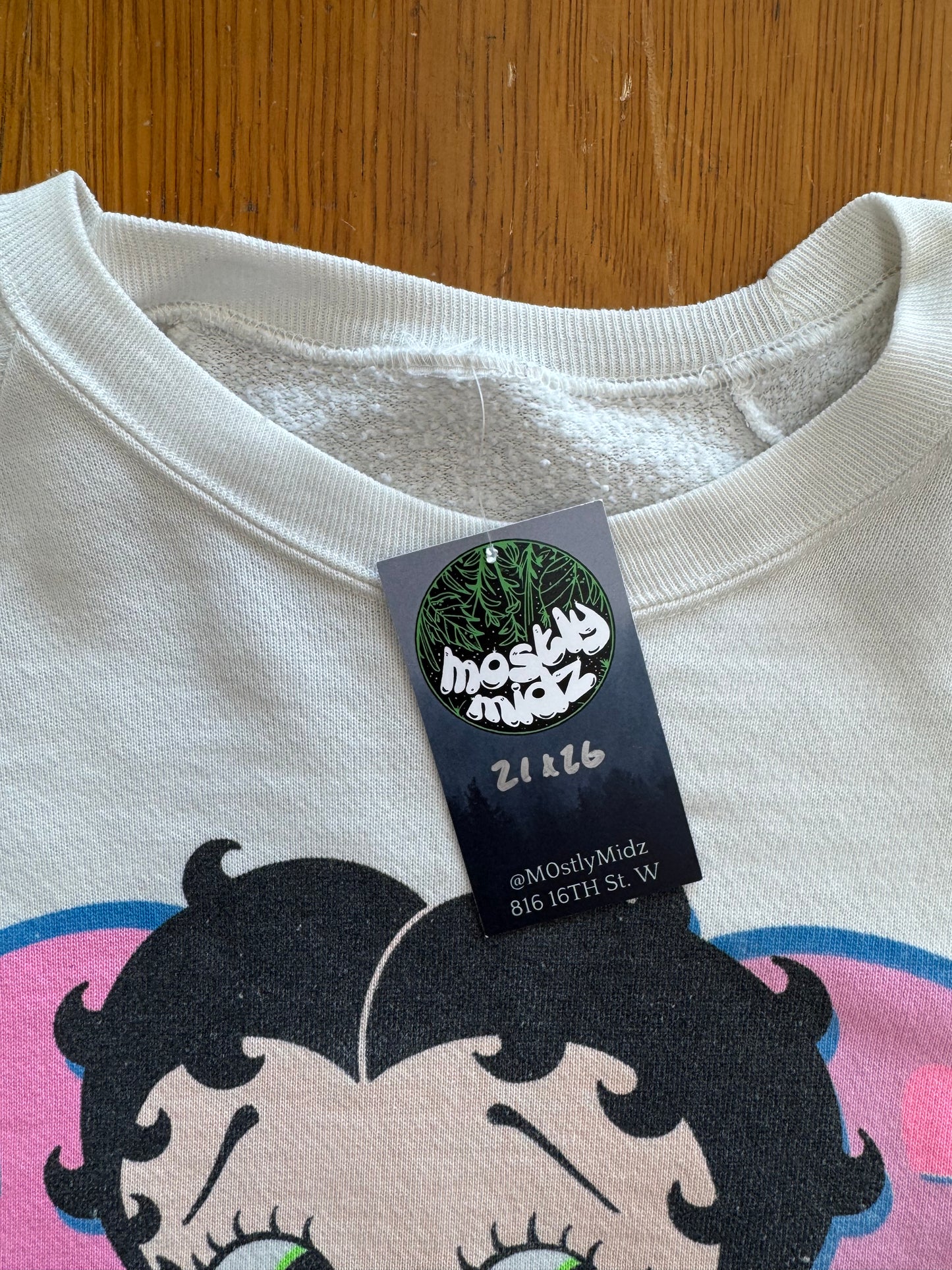 80’s Betty Boop Sweatshirt 21x26