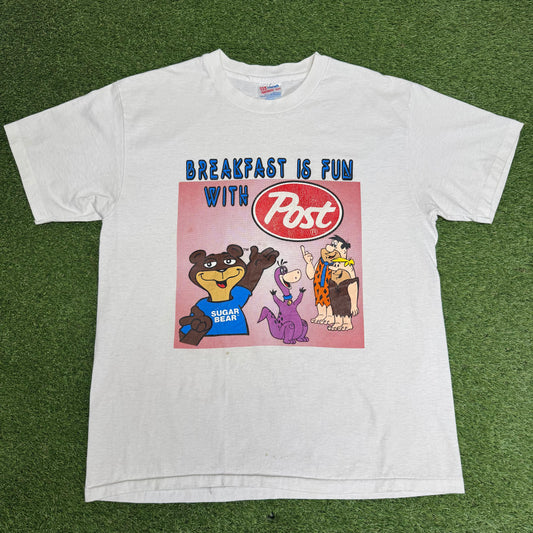 Vintage Post Cereal Flintstones T-Shirt Large