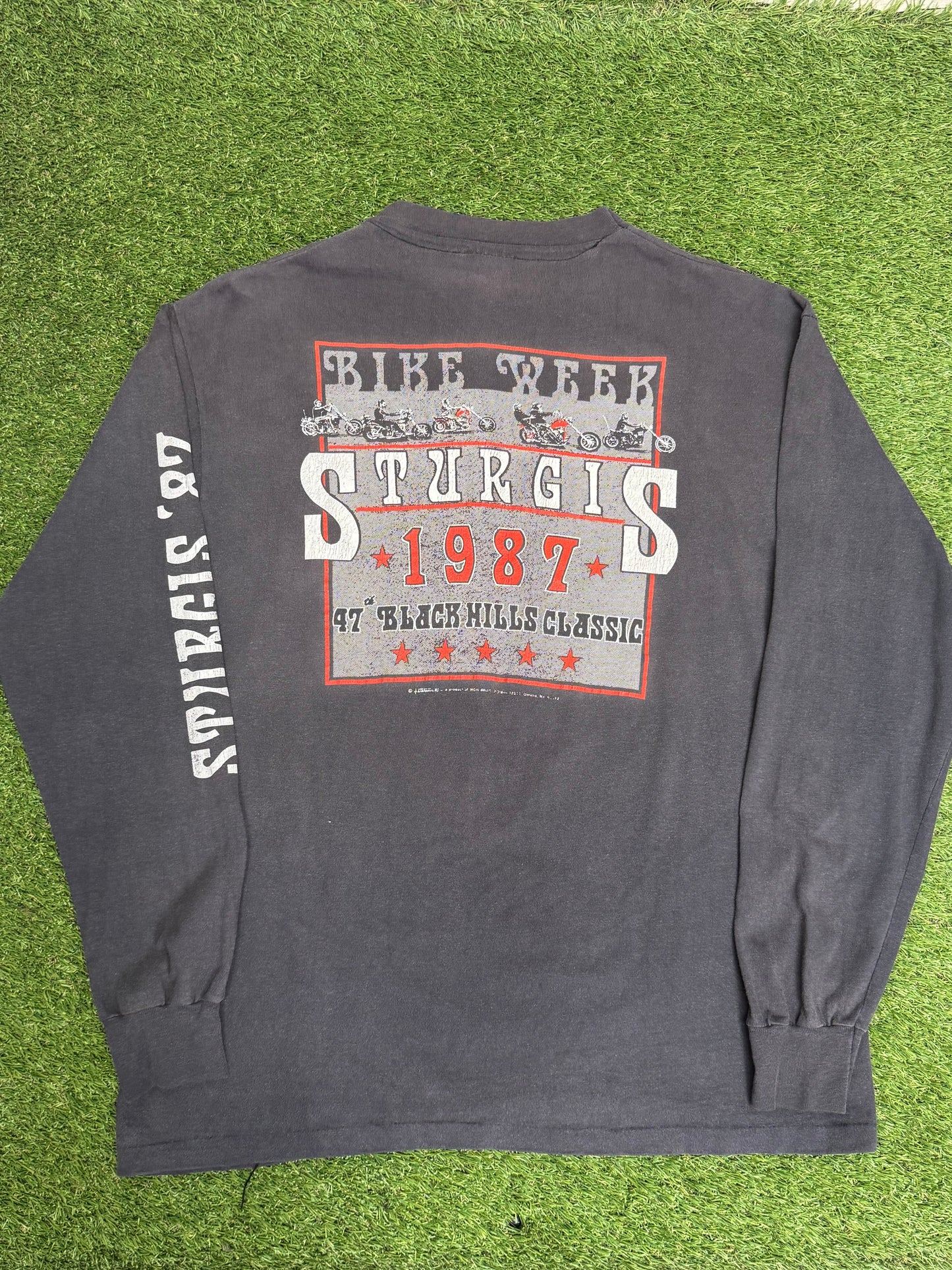 Vintage 1987 Sturgis Longsleeve Shirt Large