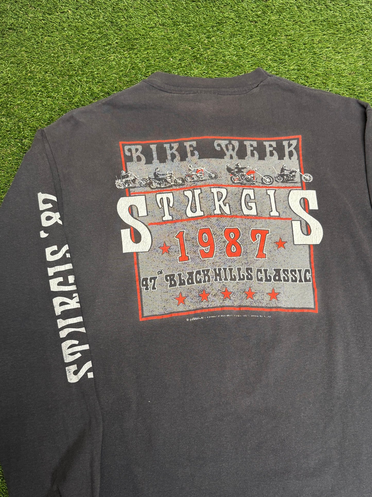 Vintage 1987 Sturgis Longsleeve Shirt Large