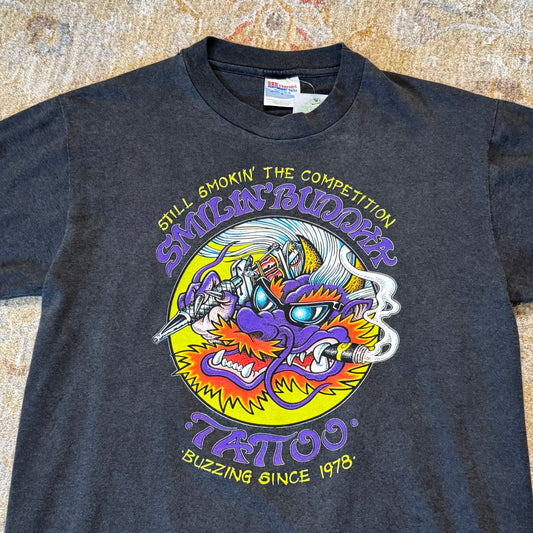 Vintage Smilin Buddha Tattoo’ T-Shirt Medium